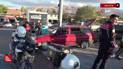 Malatya'da polisin 'dur' ihtarına uymadı, kaçarken kaza yaptı