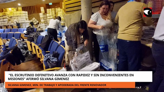 El escrutinio definitivo avanza con rapidez y sin inconvenientes en Misiones afirmó Silvana Giménez