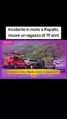 Incidente in moto a Rapallo, muore un ragazzo di 19 anni