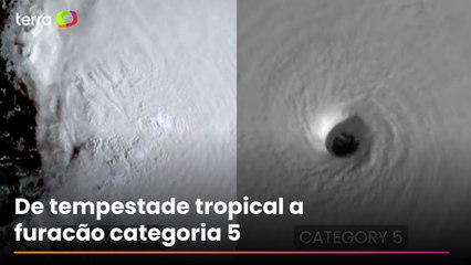 Veja os estágios de formação do furacão Melissa até a categoria 5