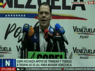 Partido Copei rechaza posición de Trinidad y Tobago que promueve guerra en Venezuela