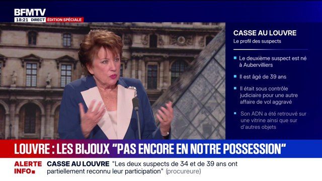 Louvre: C'est un bâtiment extrêmement vulnérable , affirme Roselyne Bachelot, ancienne ministre de la Culture
