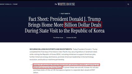 백악관 "트럼프, 한국과 수십억 달러 규모 계약 체결" / YTN