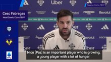 Fabregas compares Nico Paz to Messi and Kane