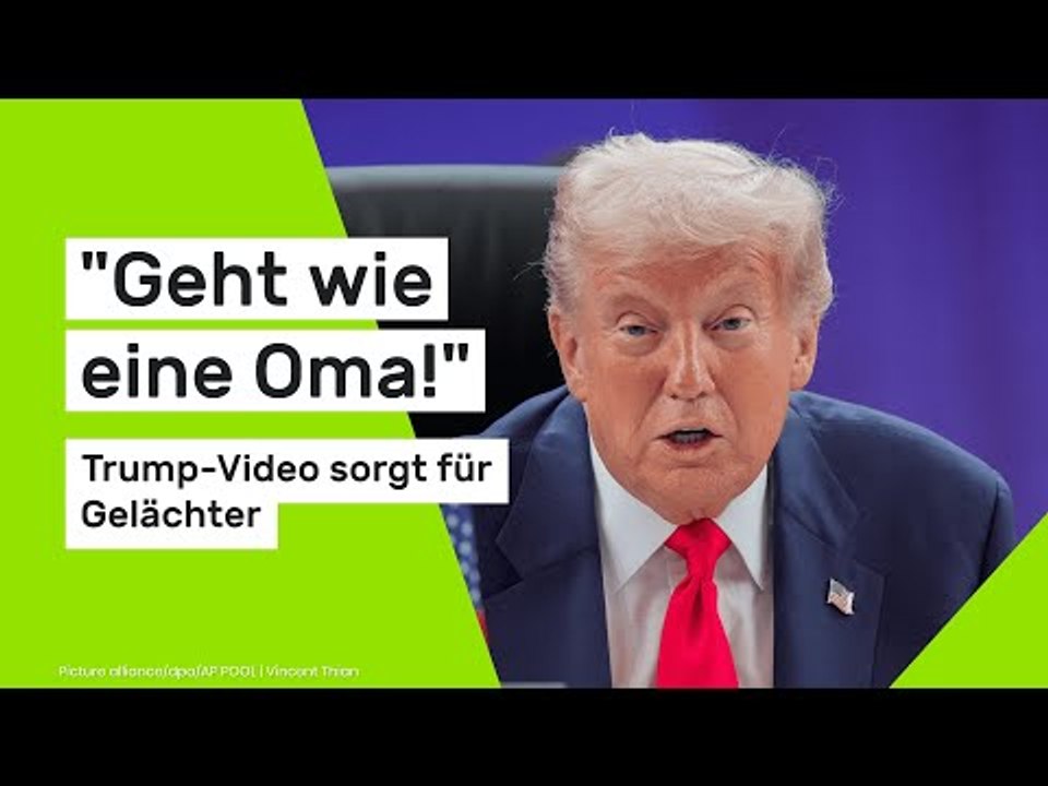 Donald Trump: 'Geht wie eine Oma!' Trump-Video sorgt für Gelächter