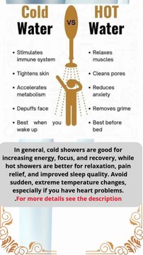 comparison of the benefits of hot and cold showers