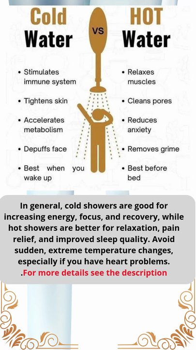comparison of the benefits of hot and cold showers