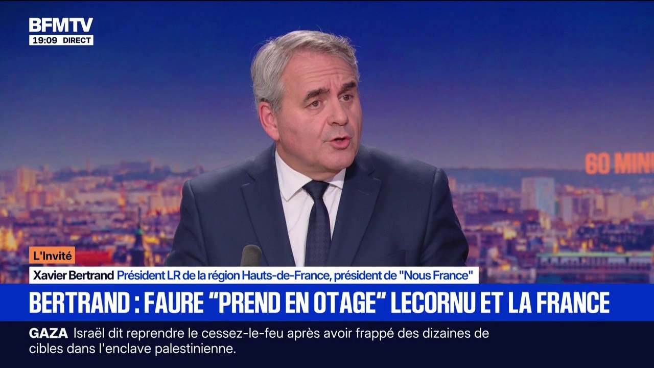 "La taxe Zucman, quelle qu'elle soit, est une folie fiscale", estime Xavier Bertrand (LR)