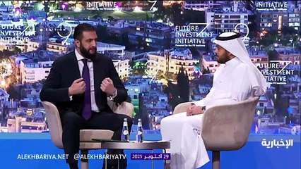 مقابلة الرئيس أحمد الشرع خلال مؤتمر مبادرة مستقبل الاستثمار 2025