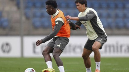 El entrenamiento del Madrid después del perdón de Vinicius