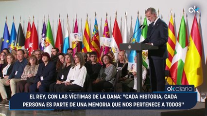 El Rey, con las víctimas de la Dana: "Cada historia, cada persona es parte de una memoria que nos pertenece a todos"