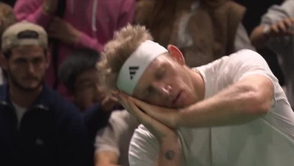 Rolex Paris Masters - La célébration "Stephen Curry" de Davidovich Fokina après sa victoire face à Cazaux