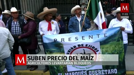 Agricultores logran aumento al precio del maíz y analizan levantar bloqueos carreteros