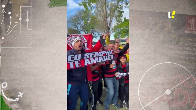 Torcedores do Flamengo se reúnem antes de ida ao El Cilindro