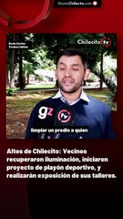 Altos de Chilecito: Vecinos recuperaron iluminación, iniciaron proyecto de playón deportivo, y realizarán exposición de sus talleres.