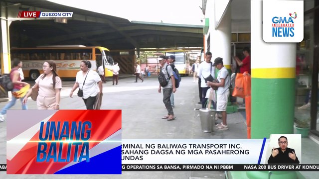 Sitwasyon sa terminal ng Baliwag Transport Inc. kaugnay sa inaasahang dagsa ng mga pasaherong bibiyahe para sa Undas | Unang Balita