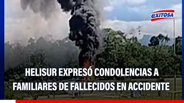 Helisur expresó condolencias a familiares de fallecidos en accidente en helicóptero