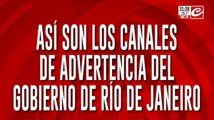 Así son los canales de advertencia del gobierno de Río de Janeiro