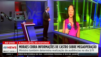 Moraes exige explicações de Castro sobre megaoperação policial no RJ