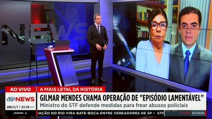 Gilmar Mendes chama megaoperação no Rio de "episódio lamentável"