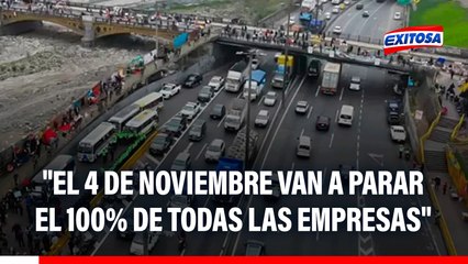 Paro de transportistas: "El 4 de noviembre van a parar el 100% de todas las empresas"