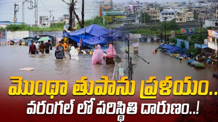 Cyclone Montha Hits Warangal : వరంగల్ కాలనీలు ఎలా మునిగిపోయాయో చూడండి | Warangal Floods | Oneindia