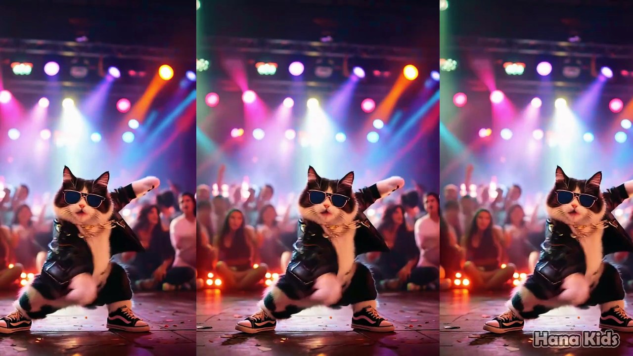 Funny dancing cat Meong Meong- Dancing cat - Cute cat - HANA KIDS