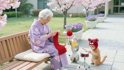Tiger-Hat & Silver Gradient Kittens’ Nursing Home Sumo Show 😹 Three Cats Bring Laughter and Warmth ❤️🐾