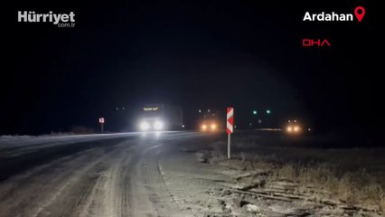 Kar ve buzlanma nedeniyle Ilgar Geçidi’nde TIR’lar mahsur kaldı