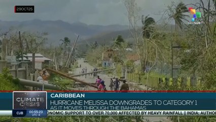 CARIBBEAN l Hurricane Melissa downgrades to category 1 in the way to Bahamas