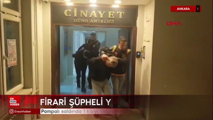 Ankara'da pompalı saldırıda 1 kişiyi öldürüp 1 kişiyi yaralayan şüpheli tutuklandı