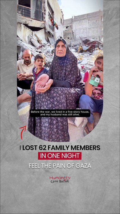 Gaza Widow Lost 62 Family Members – Living With 20 People in One Room