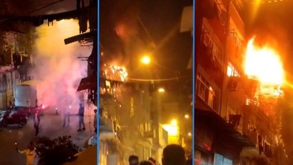 Kız isteme töreninde atılan havai fişekler yangın başlattı: Binada mahsur kalan 8 kişi kurtarıldı!