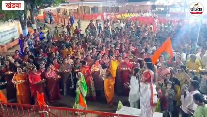 गोपाष्टमी पर्व... भारत माता और गोमाता का पूजन कर 1100 दीपों से हुई आरती