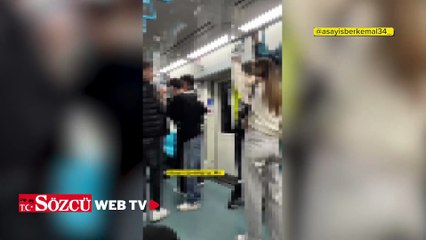 Marmaray'da ortalık karıştı! İki grup birbirine girdi