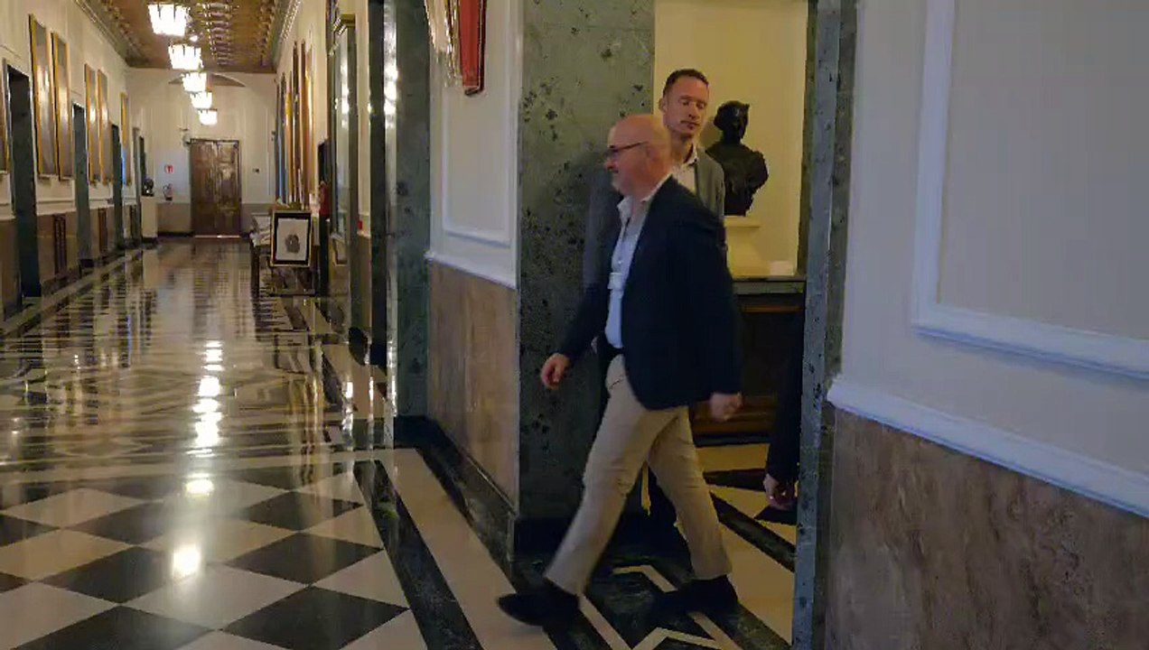 Llegada del Pedro Sánchez al Senado para comparecer en la 'comisión del caso Koldo'