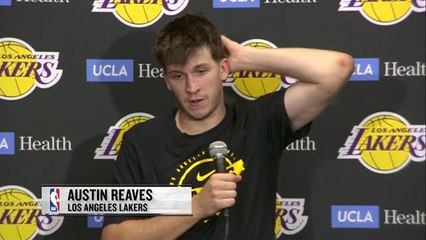 BASKETBALL: NBA: Los Angeles Lakers post-game reaction (Reaves, Redick)