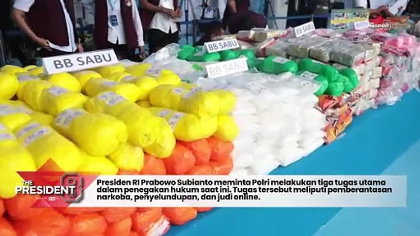 Prabowo Tekankan 3 Tugas Utama Polri Pemberantasan Narkoba, Penyelundupan, dan Judi Online