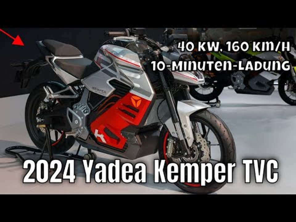 2024 Yadea Kemper TVC: E-Motorrad mit 10-Minuten Schnellladung | wichtige Fakten