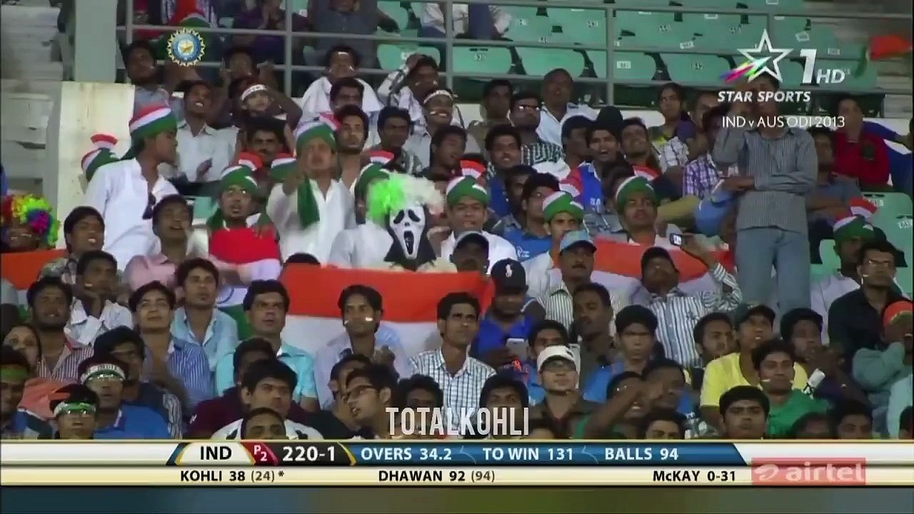 Virat Kohli 115(66)* vs Australia 2013 ball by ball highlights