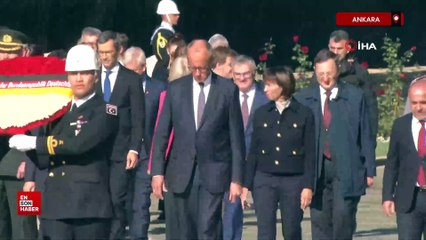 Almanya Cumhuriyeti Şansölyesi Frederich Merz Anıtkabir'e ziyarette bulundu