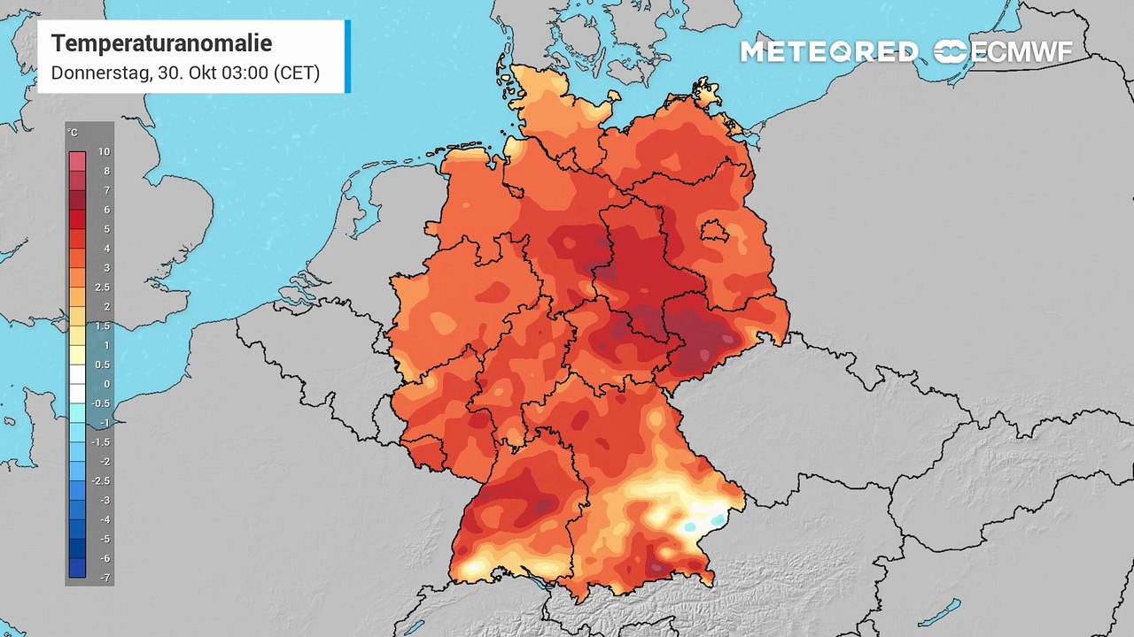 Meist geht es recht warm weiter - der Regen wird vorübergehend weniger!