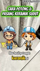 Cara Potong & Pasang Keramik Sudut Tembok Rapi Seperti Tukang Profesional