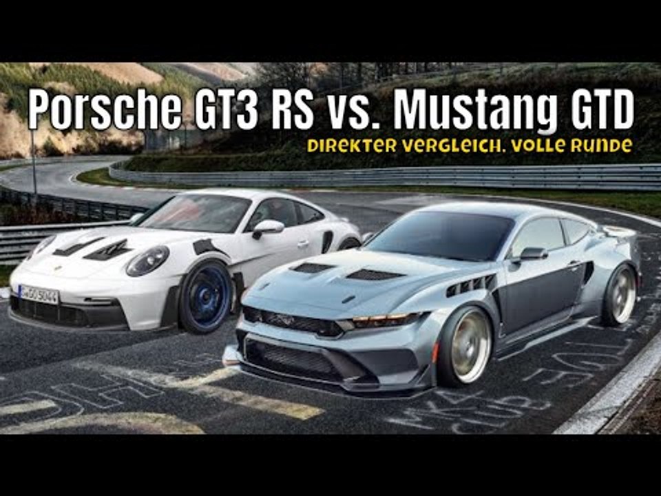 Porsche 911 (992) GT3 RS vs. Ford Mustang GTD | das Nordschleifen/Nürburgring Duell