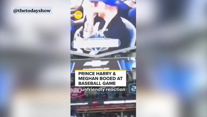 The Duke and Duchess of Sussex are given a hostile reception at Dodger Stadium