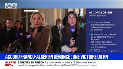 Résolution du RN sur les accords franco-algériens: "Plus rien ne justifie le maintien de cette convention aujourd'hui", affirme Marine Le Pen