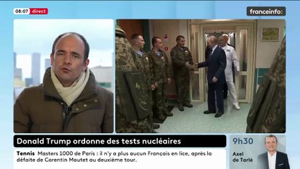 Donald Trump a ordonné la reprise par les Etats-Unis d’essais d’armes nucléaires, après des annonces de Vladimir Poutine sur le développement de nouvelles capacités atomiques.