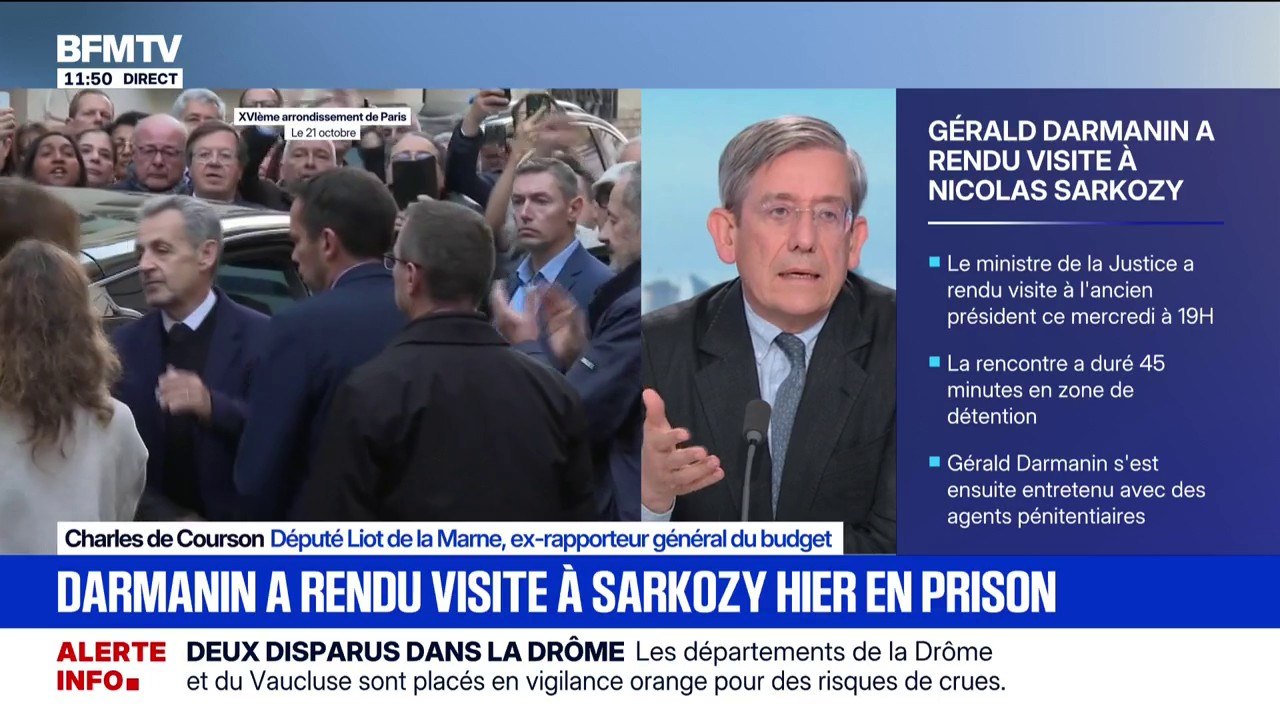 "C'est quand même très délicat ce qu'il a fait": Charles de Courson réagit à la visite de Gérald Darmanin à Nicolas Sarkozy
