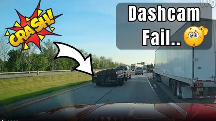 Vehicle gets sandwiched between a semi and an F-350 in chaotic Columbus road incident