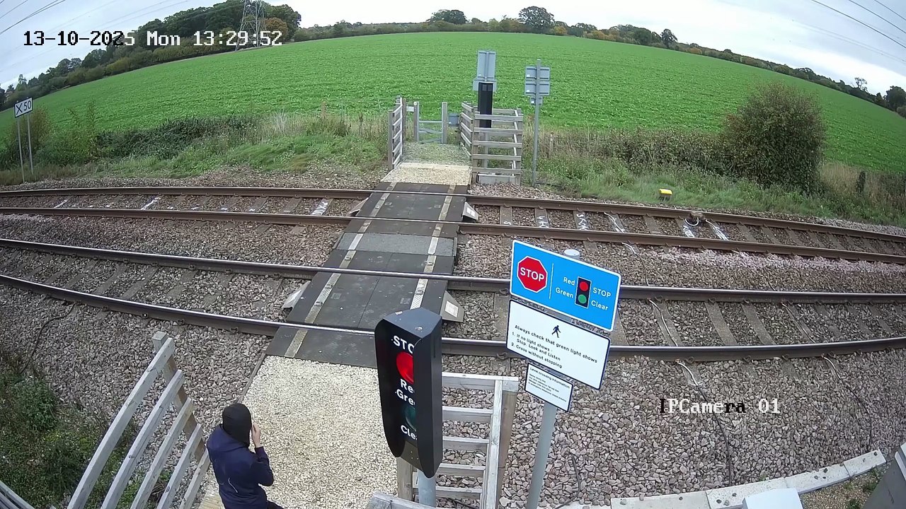 Watch: Reckless teenager's near-miss with train at Diss station